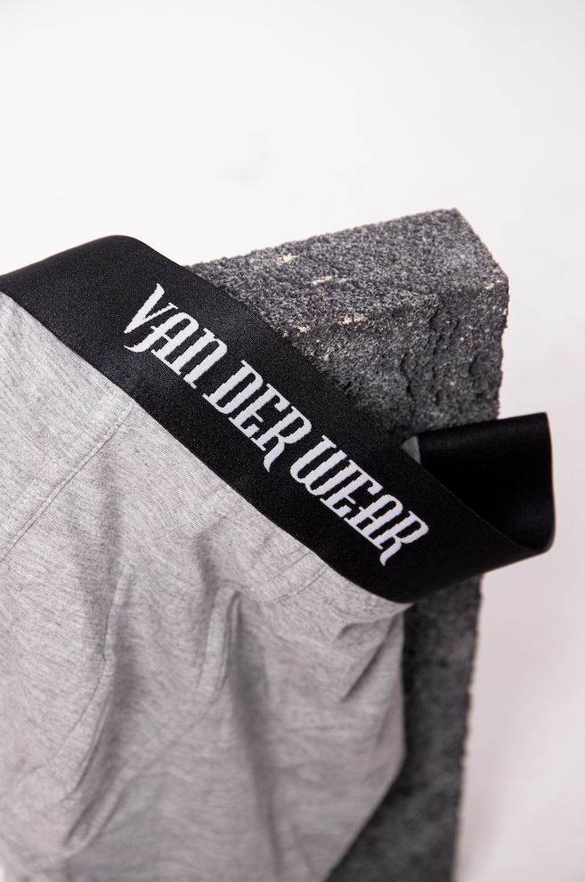 Super stretchy waistband made from high performance fabric in black and grey.